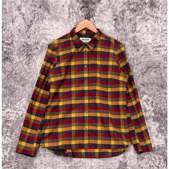 Fjallraven x Specialized Riders Flannel Shirt Medium Womens Plaid Check Cycling - Picture 1 of 9